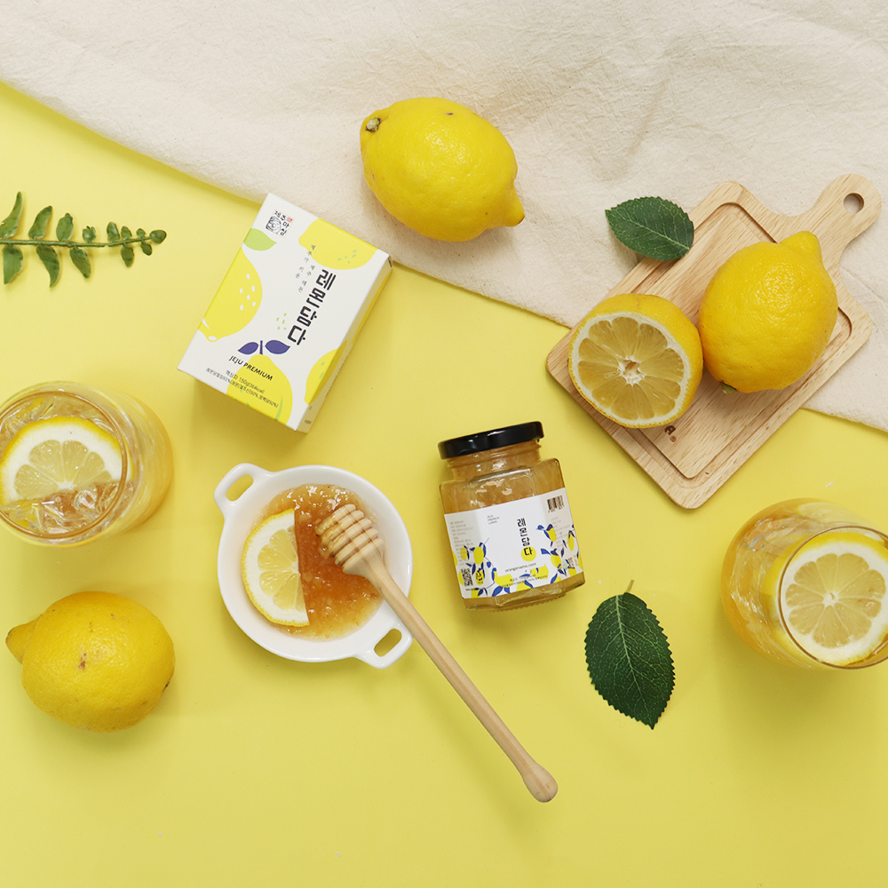 시원하게 레몬담다 제주 레몬차 레몬청 150g 답례품