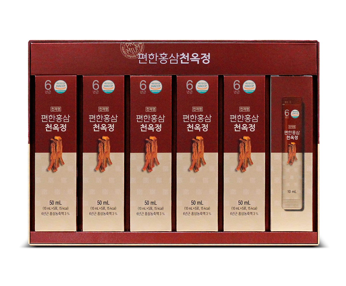[천제명] 6년근홍삼 간편 스틱 편한홍삼천옥정 (10ml x 30포) + 쇼핑백