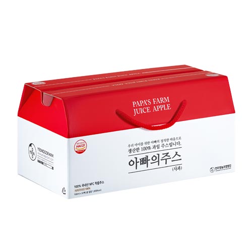 [연두팜] 아빠의주스 사과즙 100ml 20개입