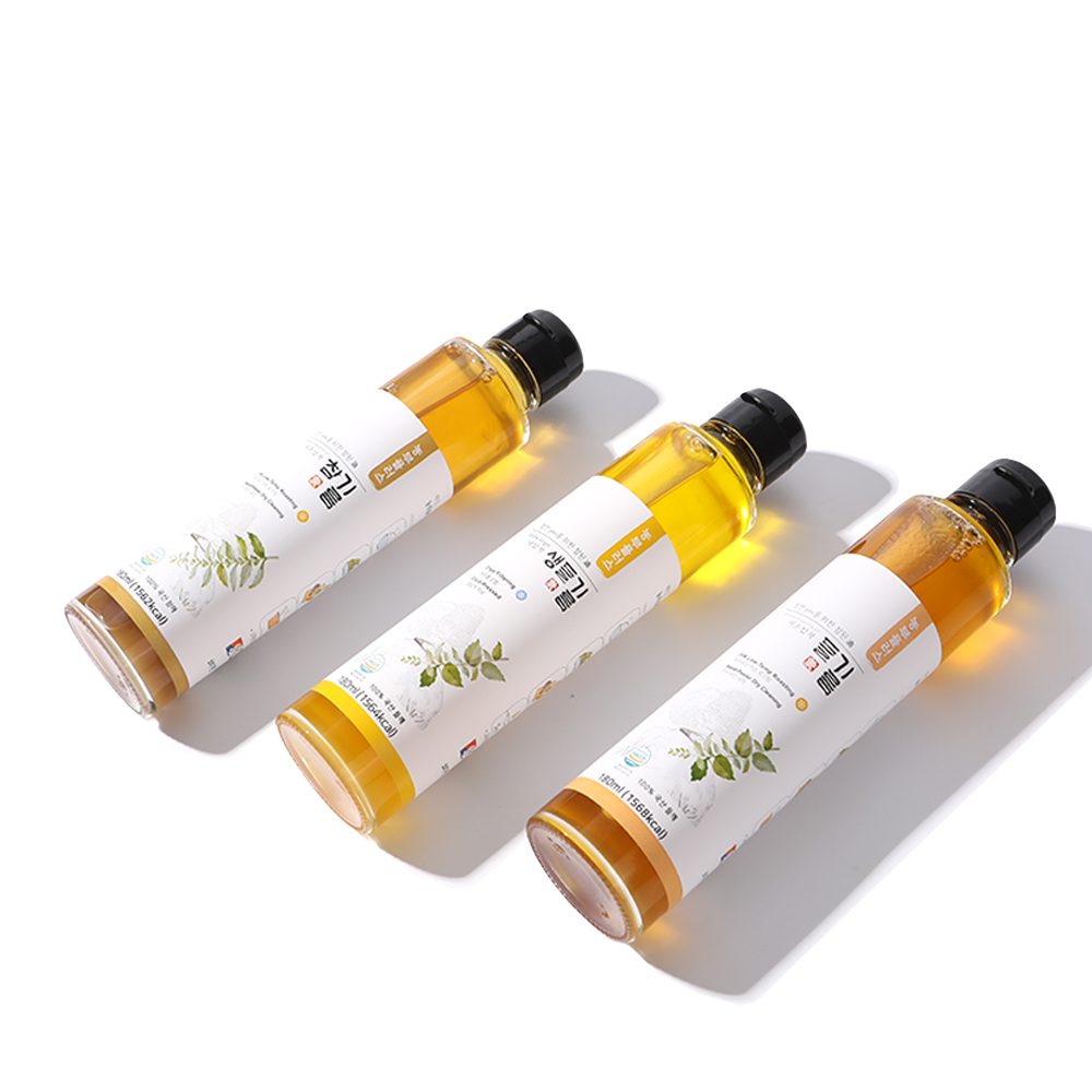농부플러스 국산 냉압착 생들기름 저온착유 들기름 참기름 만능간장 발효식초 300ml 3병 선물세트