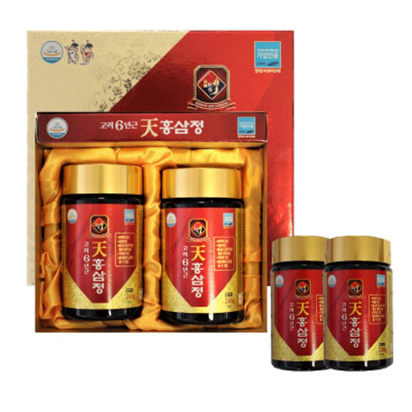 고려6년근 천홍삼정 2병 선물세트(240g x 2병)