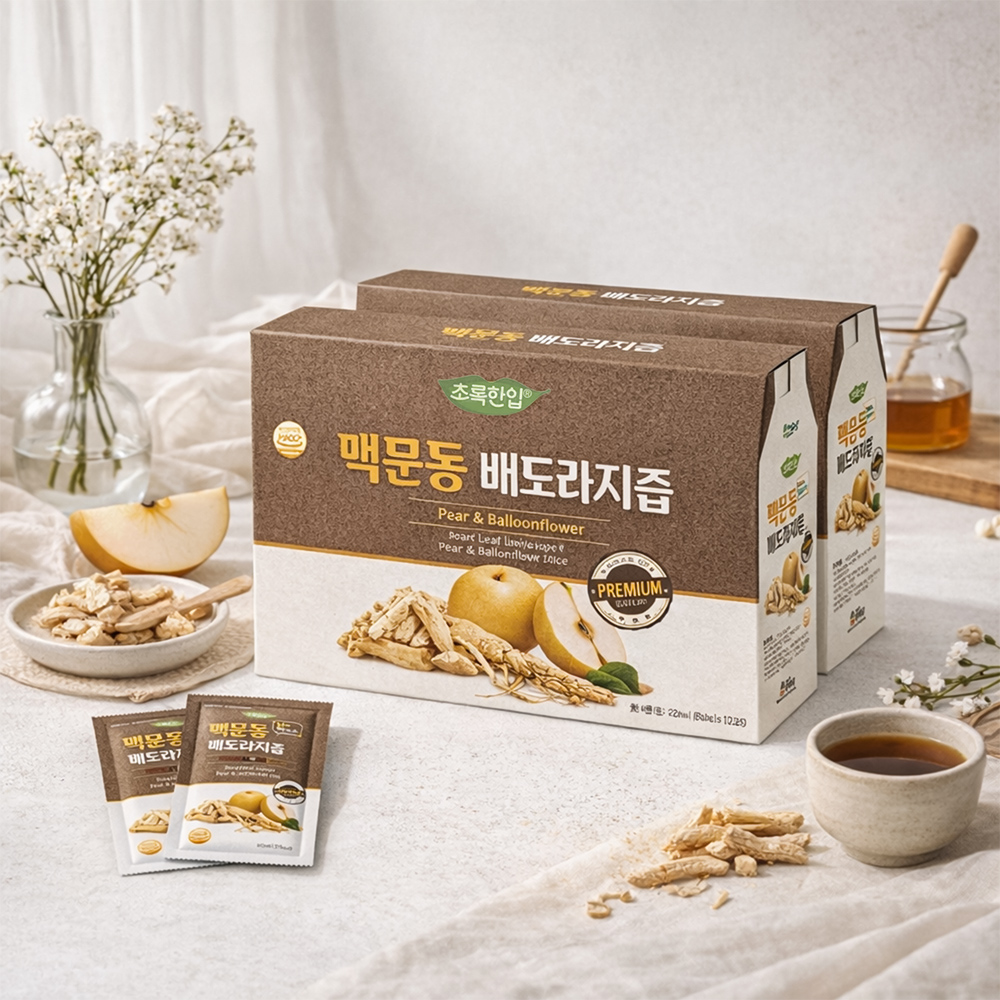 초록한입 맥문동 배도라지즙 80ml x 21포
