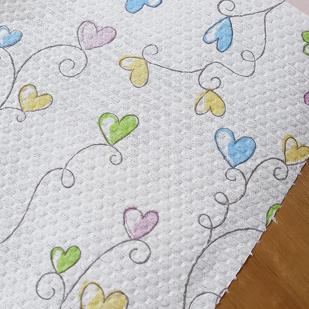 뜯어 쓰는 주방 위생 안심 롤 행주 50매 (무늬 랜덤 발송)