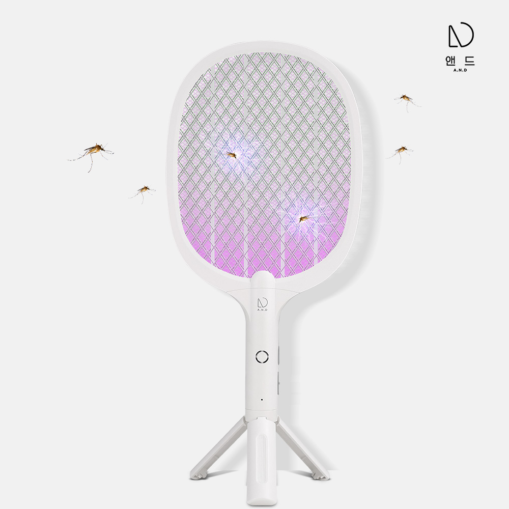 [앤드] 2IN1 UV 해충유인 퇴치 충전식 전기 모기채 2,000mAh