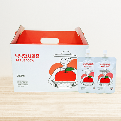 넉넉한사람들 스파우트 사과즙 100ml x 20포 대표이미지 섬네일