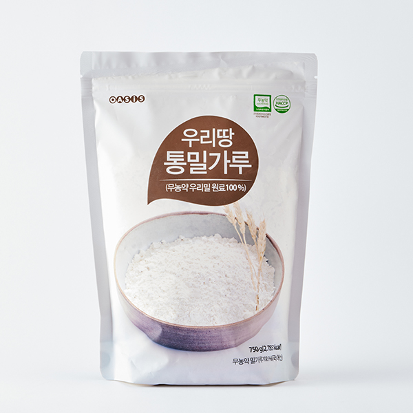 우리땅 무농약 통밀가루(750g)