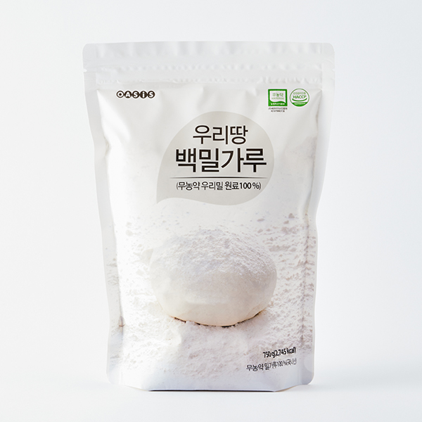 우리땅 무농약 백밀가루(750g)