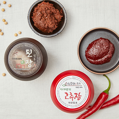 [성주리된장] 실속세트 (된장 500g+보리고추장 500g) 대표이미지 섬네일
