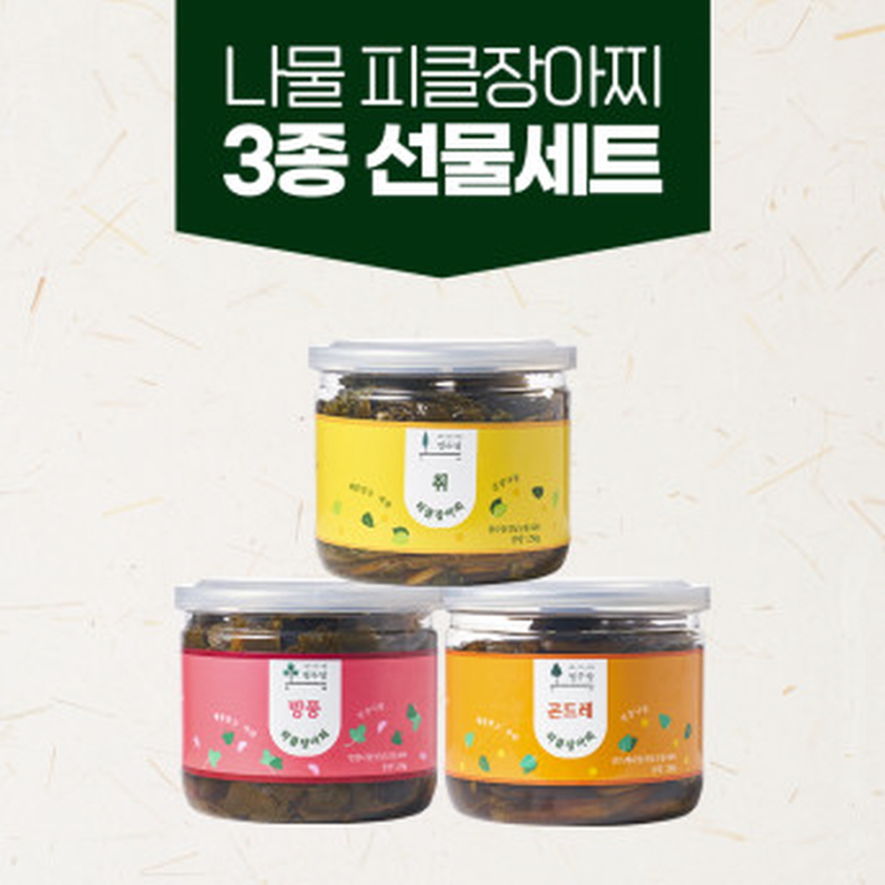 열두달 무농약 나물 피클 장아찌 250g SET