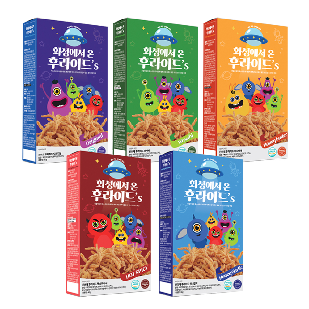 화성에서 온 후라이드 바로먹는 진미채튀김 맥주안주 오징어튀김 80g 택1