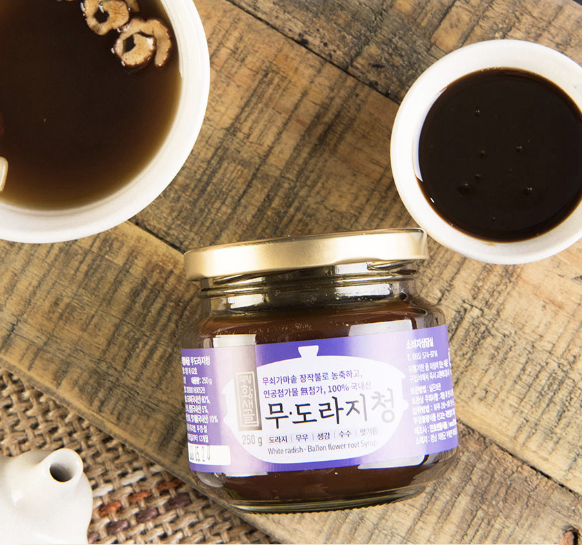 무쇠가마솥 장작불 무도라지청 250g