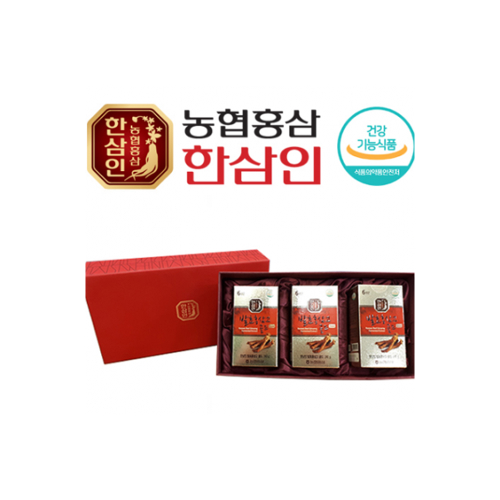 [정품]농협홍삼 한삼인 발효홍삼고 골드 240g x 3병 선물세트