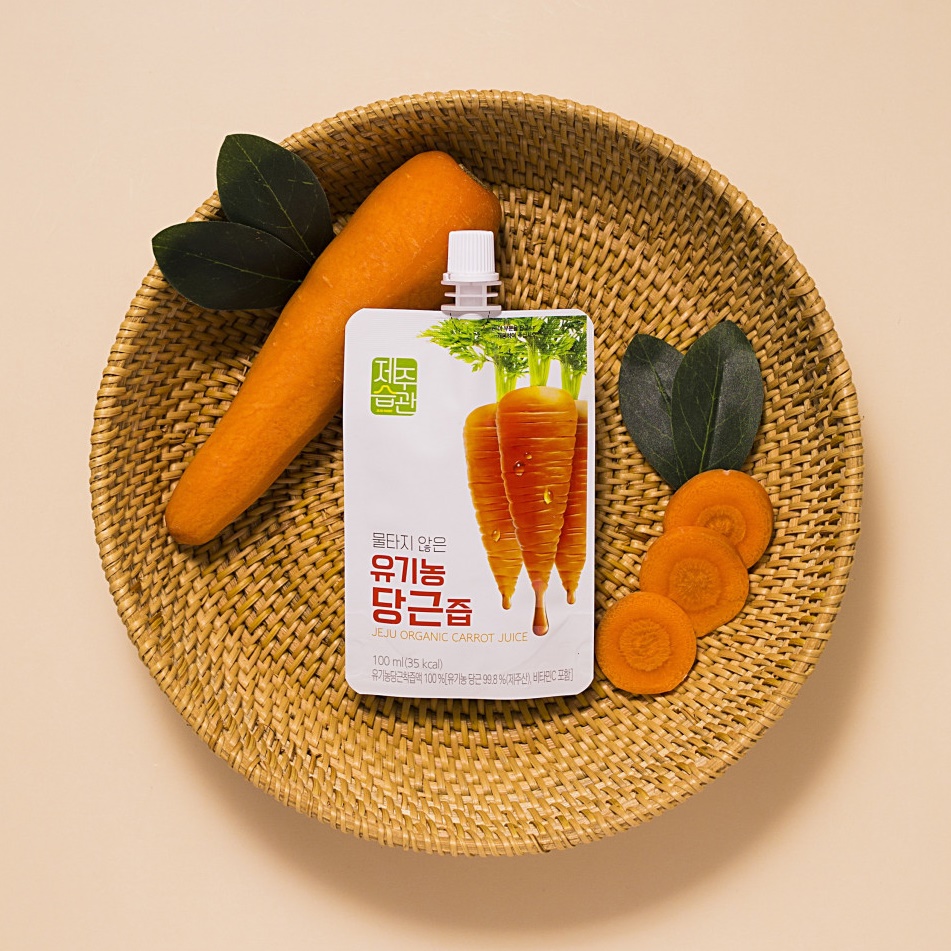 물타지않은 유기농착즙 제주습관 당근즙100ml*10입