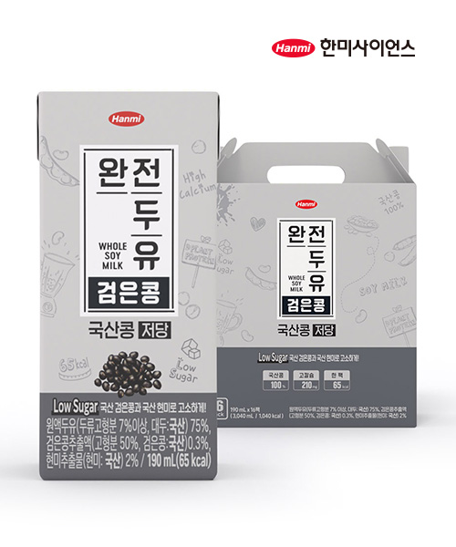 [한미] 완전두유 국산콩 검은콩 저당 190ml