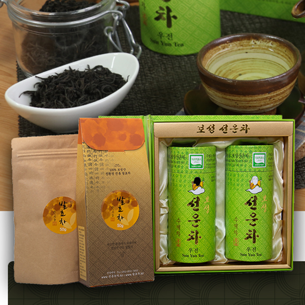 우전 100g + 발효차 50g