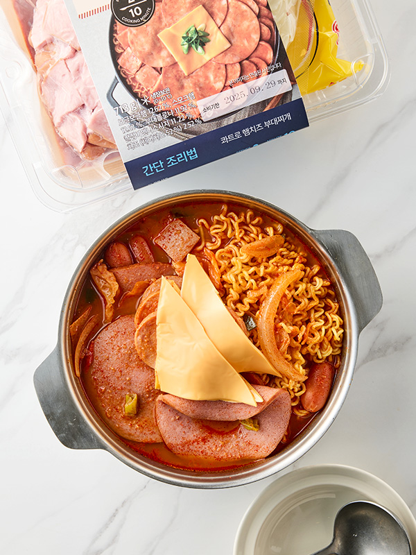 [맛보장] 애슐리 콰트로 햄치즈 부대찌개(2인분,713g)