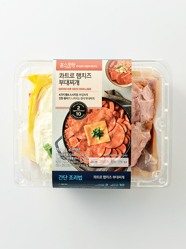 [맛보장] 애슐리 콰트로 햄치즈 부대찌개(2인분,713g)