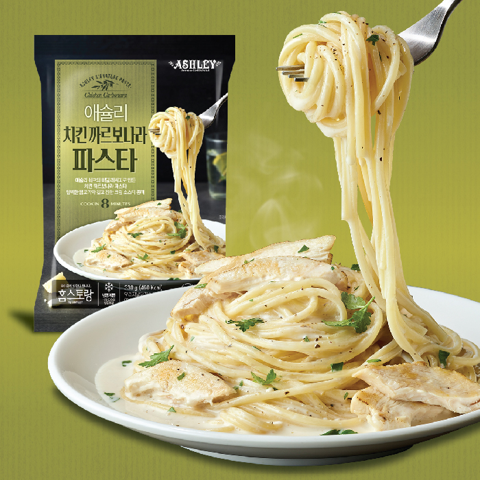 애슐리 치킨 까르보나라 파스타 (330g)