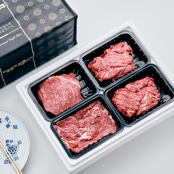 [추석선물 마음전송] 화식한우 한우 구이+정육 선물세트 1호 (1.2kg) 대표이미지 섬네일