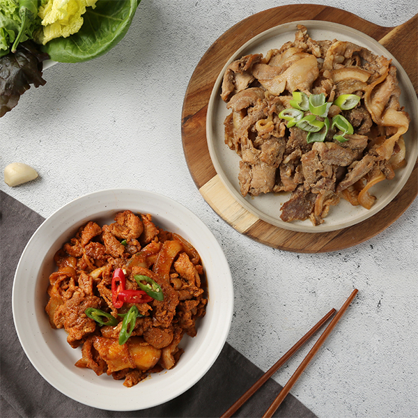 제주흑돼지 백년초 고추장 3팩+양념불고기 3팩 (200g/팩)