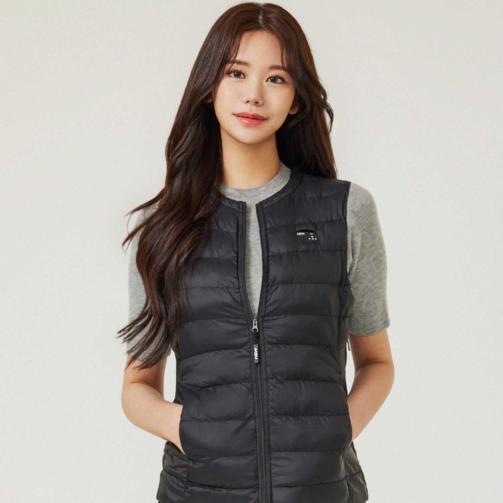 히트2웨어 스마트 발열조끼 블랙