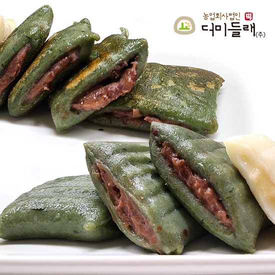 [더미들래] 굳지않는 팥앙금 쑥절편 1kg,백옥앙금 백절편 1kg