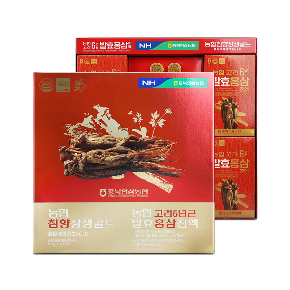 충북인삼농협 침향장생골드30환+발효홍삼진액20포 특별선물세트