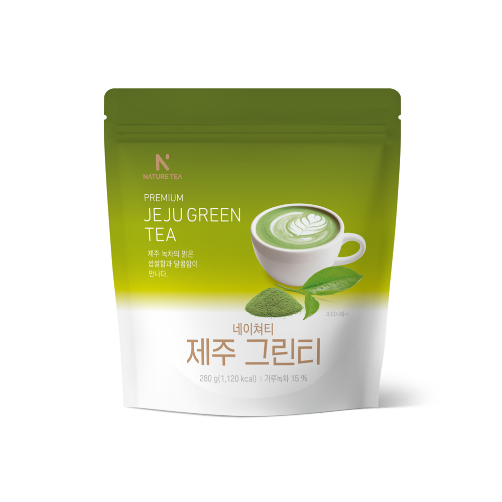 [네이쳐티] 홈카페 음료 그린티라떼, 제주그린티 파우더 280g