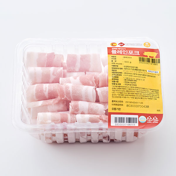 플레인포크 대패 삼겹살(냉동/500g)