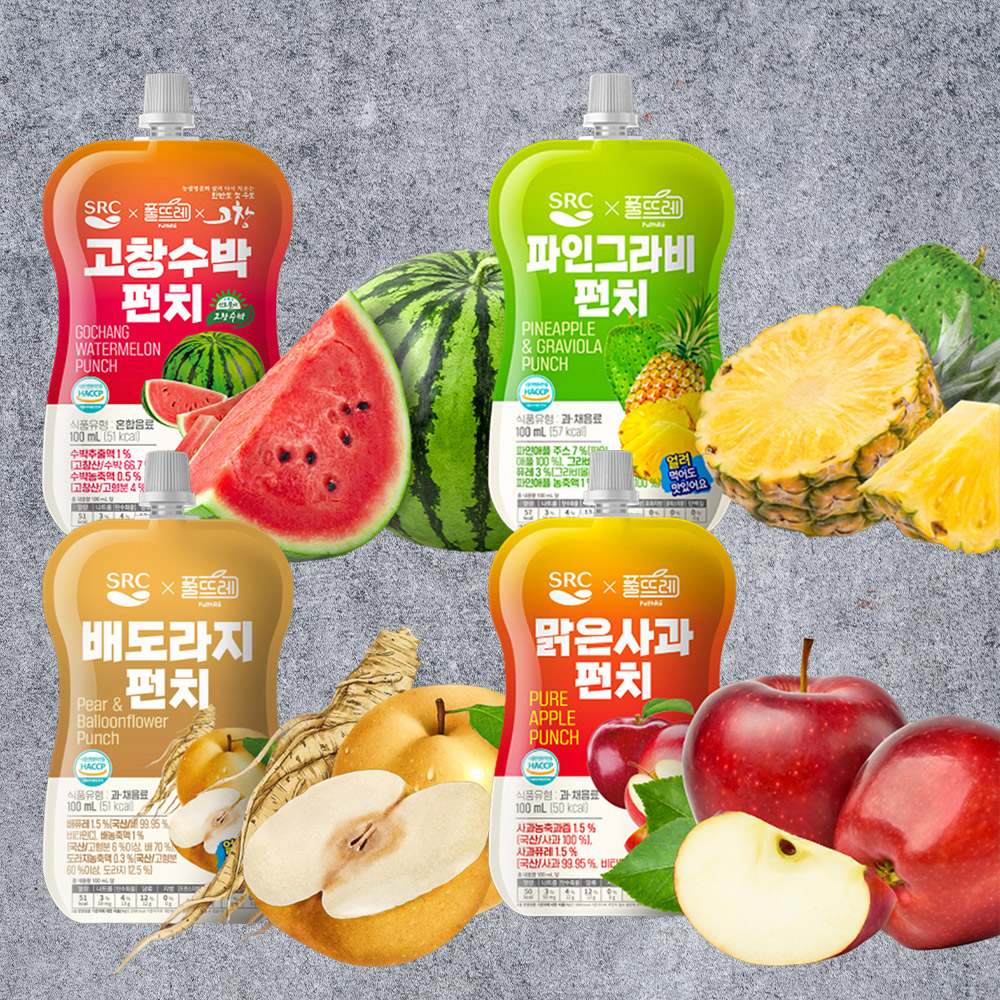 [부스터랩] 리얼 과일 펀치음료 4종 100ml x 10입 20입