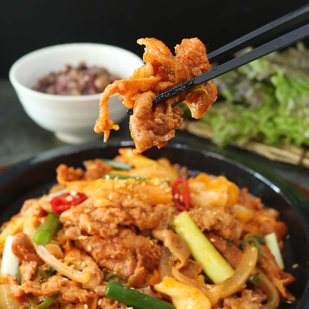 우렁 쌈밥 정식 밀키트 세트 (우렁쌈장 + 제육볶음 + 차돌된장찌개 구성)