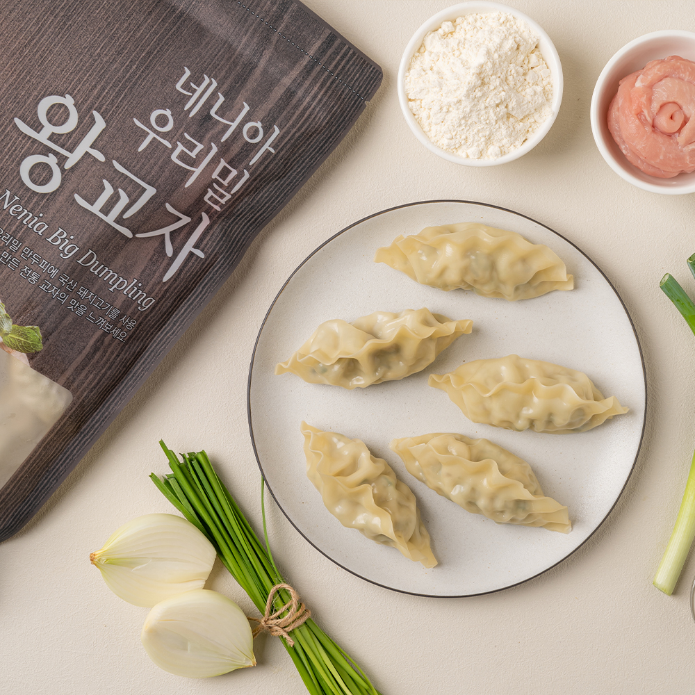 네니아 우리밀 왕교자 1kg(약36gX28개 내외)