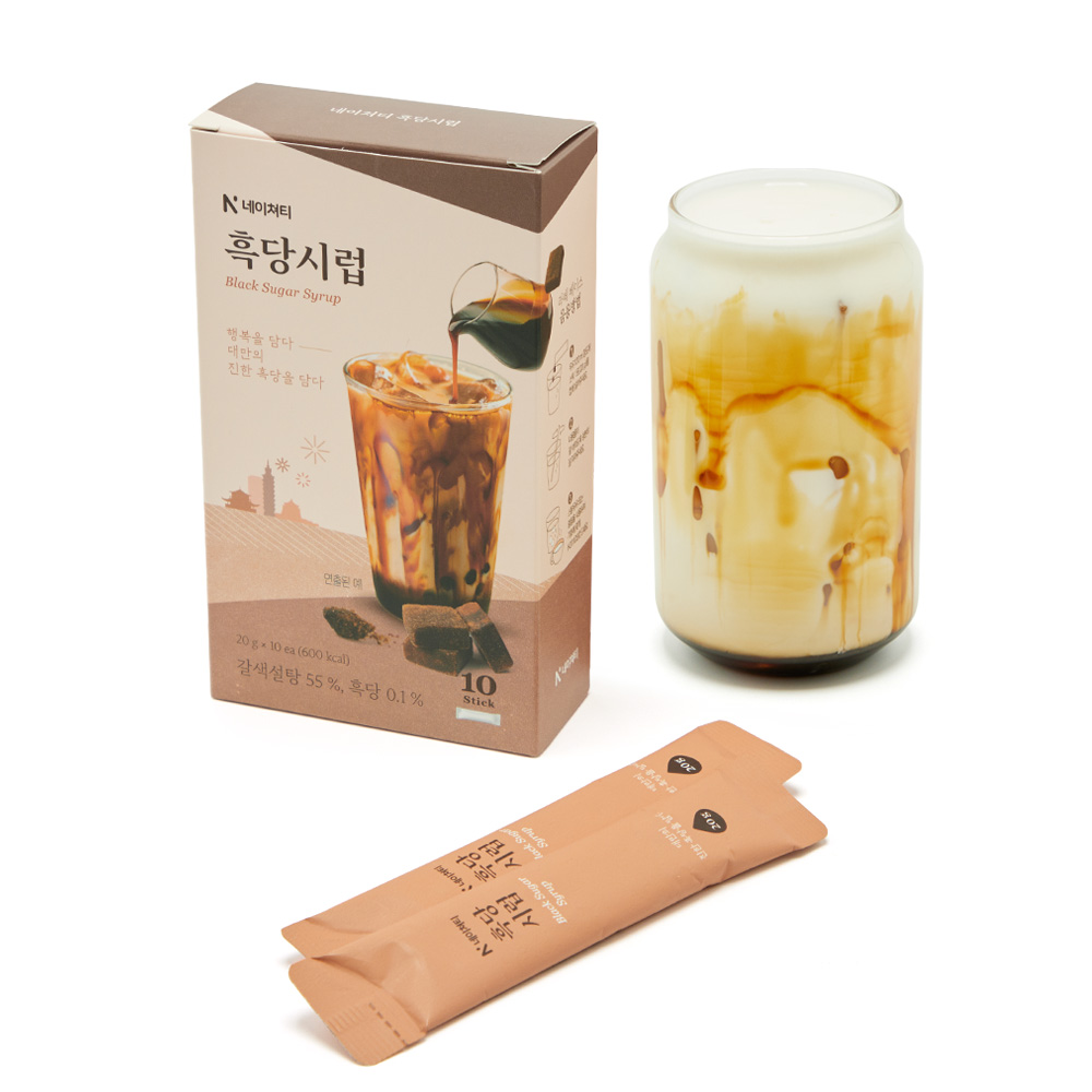 [네이쳐티] 대만 흑당 액상 시럽 스틱 10T