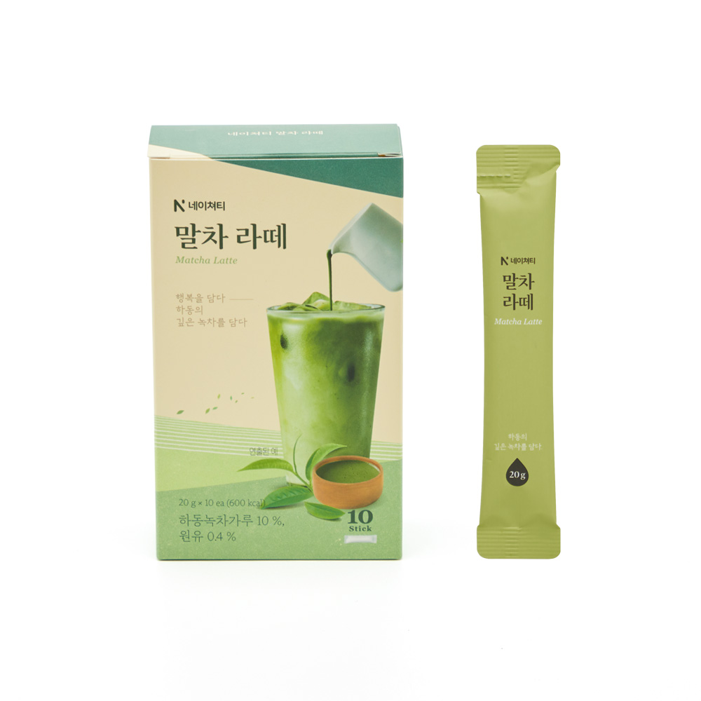 [네이쳐티] 하동 말차 라떼 액상 스틱 10T