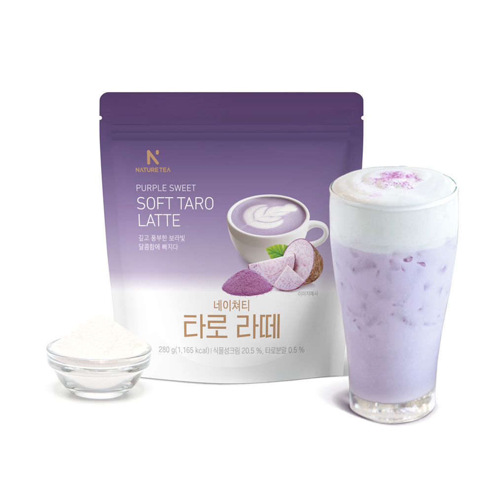 [네이쳐티] 홈카페 라떼 음료 파우더, 그린티280g/타로280g/민트초코280g/화이트초코딸기280g