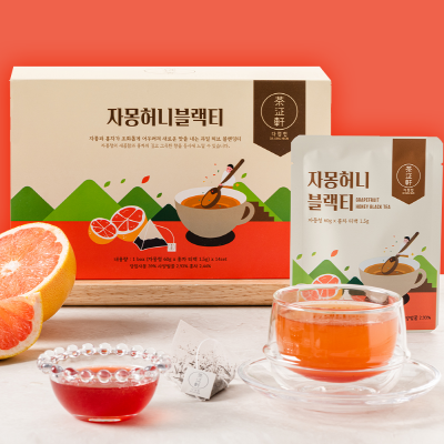 [다정헌] 수제과일청 블렌딩티 자몽허니블랙티 1box(14개입) 대표이미지 섬네일