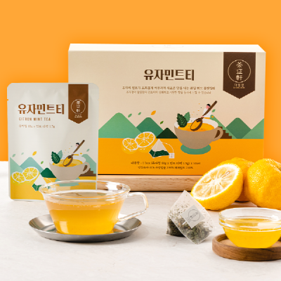 [다정헌] 과일청 블렌딩티 유자민트티 1box (14개입) 대표이미지 섬네일