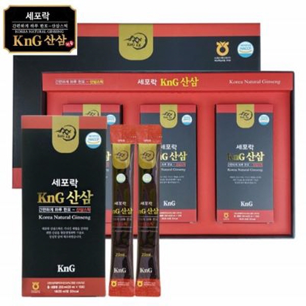 산속의 삼 산삼즙 세포락KnG 산삼스틱 20ml 30포 1박스