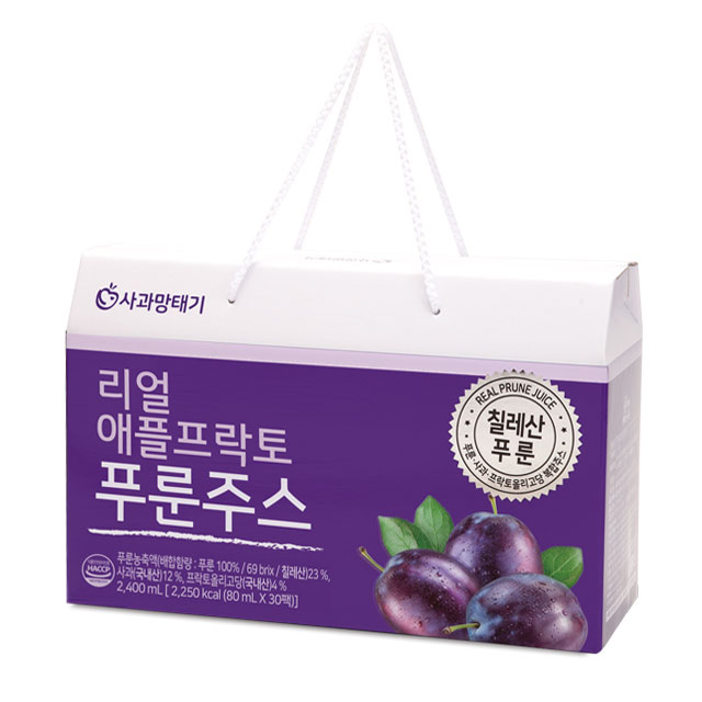 리얼애플 프락토 푸룬주스 1박스 (80ml X 30포)