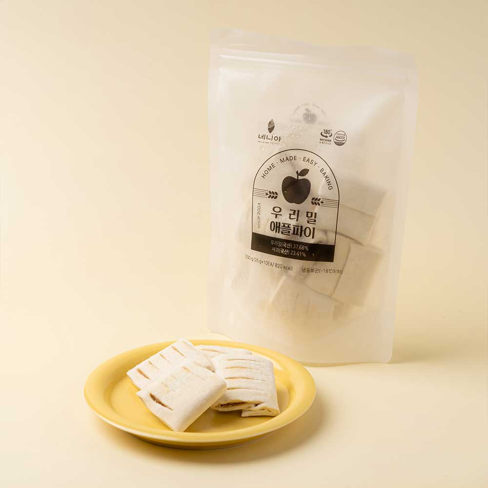 네니아 우리밀 애플파이 (생지) 250g (25g x 10개)