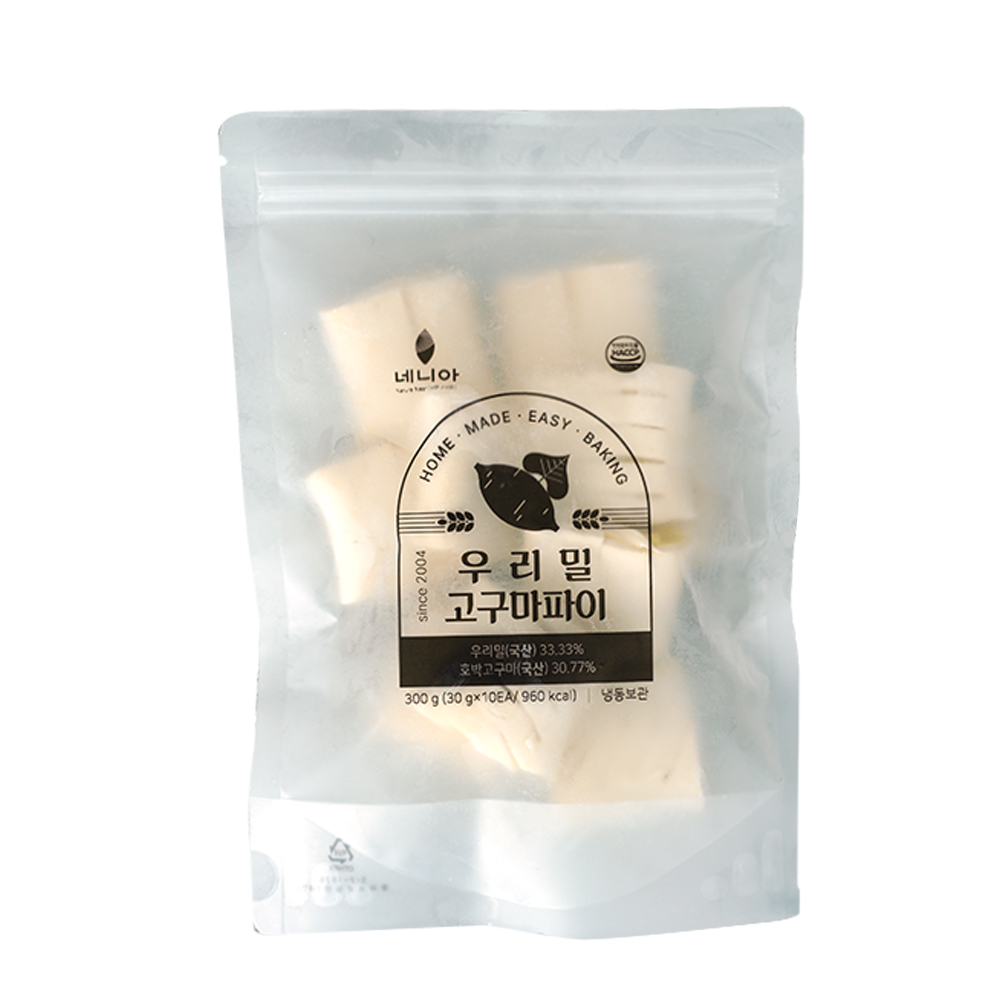 네니아 우리밀 고구마파이 (생지) 300g (30g x 10개)