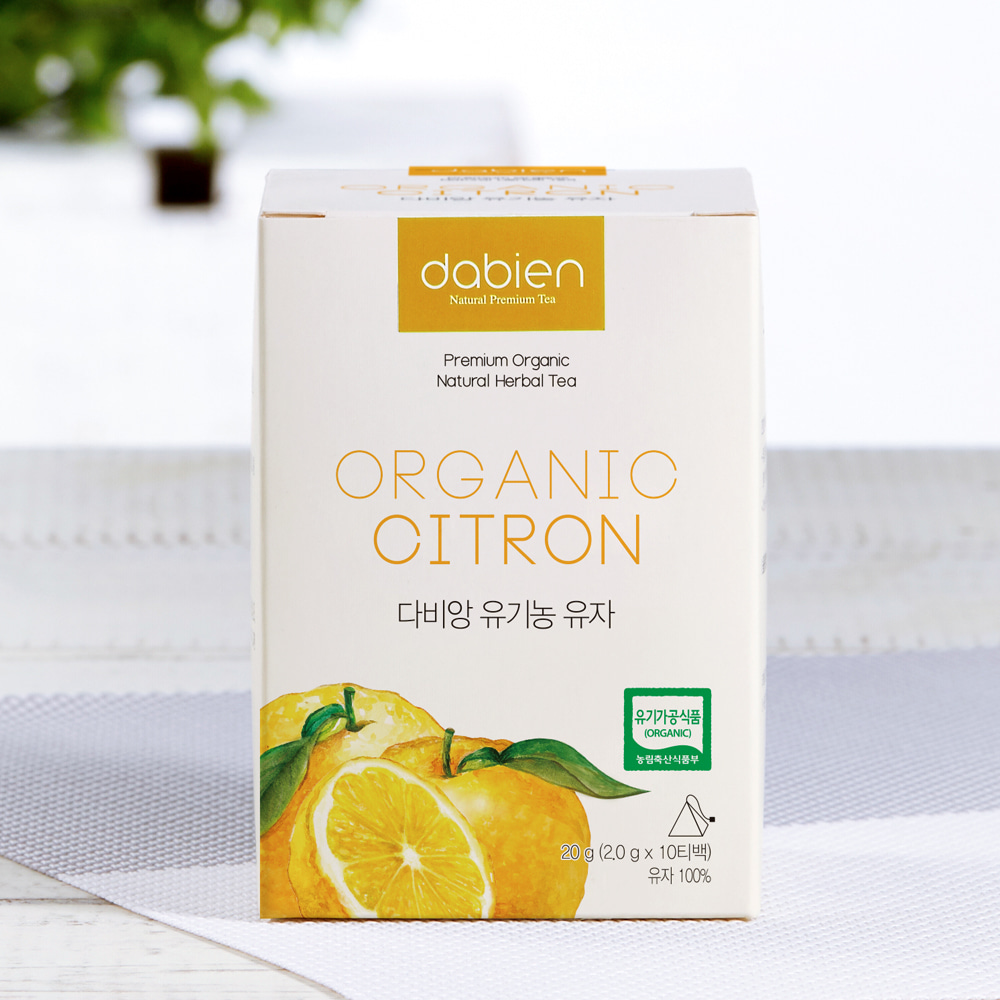 다비앙 유기농 유자차 10티백 대표이미지 섬네일
