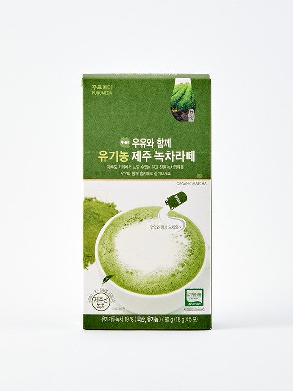 유기농 우유와 함께 제주 녹차라떼(18g×5입)