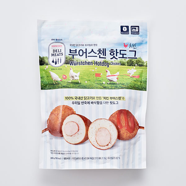존쿡델리미트 치킨부어스첸 핫도그 300g