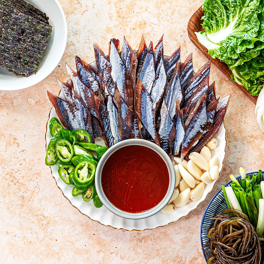 포항 구룡포 과메기 10쪽 20쪽 야채세트 꽁치 청어