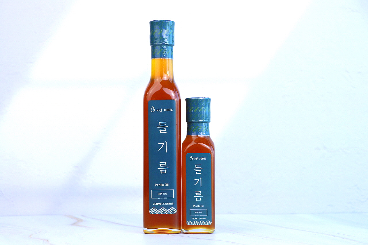 바른곡식 국산들기름 저온압착 120ml / 260mll 대표이미지 섬네일