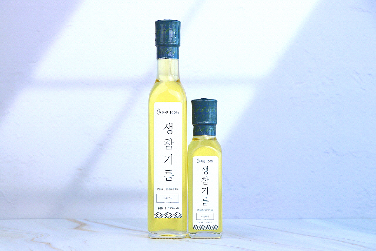 바른곡식 국산 생참기름 냉압착 120ml / 260ml 대표이미지 섬네일