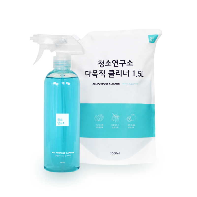 [청소연구소] 다목적 클리너  480ml + 다목적 클리너 리필 1.5L
