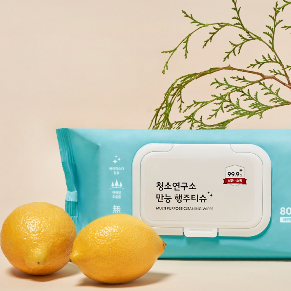 [청소연구소] 만능 행주티슈 80매, 8팩 
