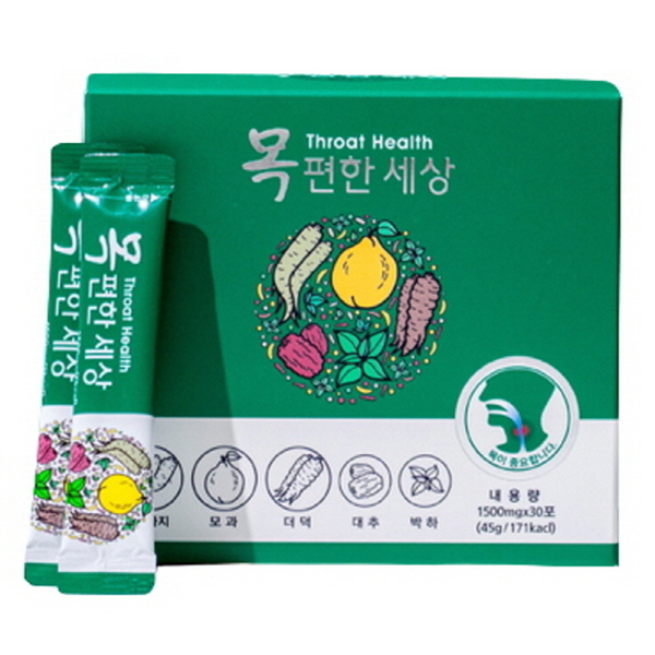 목이칼칼할때 목에가래낀느낌 목이간지럽고 기침가래 목편한세상 1500mg 30포